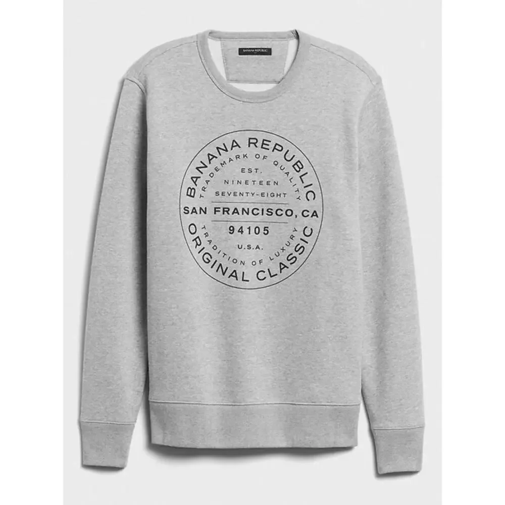 Banana Republic Men's Heather Gray Crewneck Sweater Size L